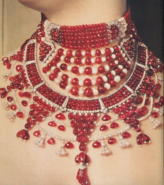 The bib-shaped ruby necklace commissioned by the Maharaja of Patiala